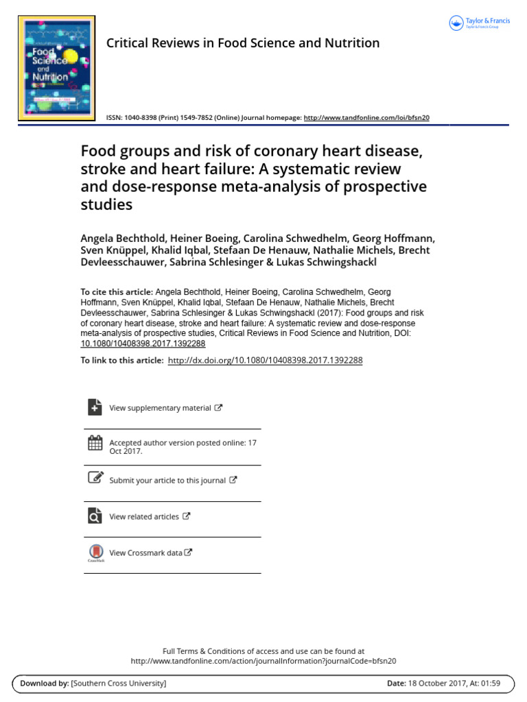 Food Groups and Risk of Coronary Heart Disease | PDF | Cardiovascular ...