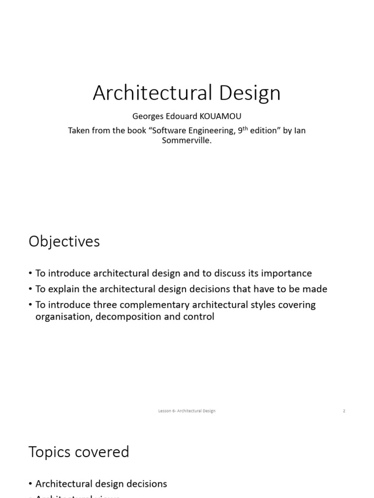 Understanding Architectural Design in Software | PDF | Model–View ...