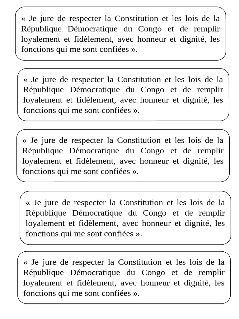 Constitution de la RDC à télécharger PDF | PDF