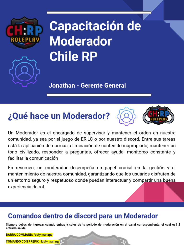 Guía de Moderación en Discord para ER:LC | PDF