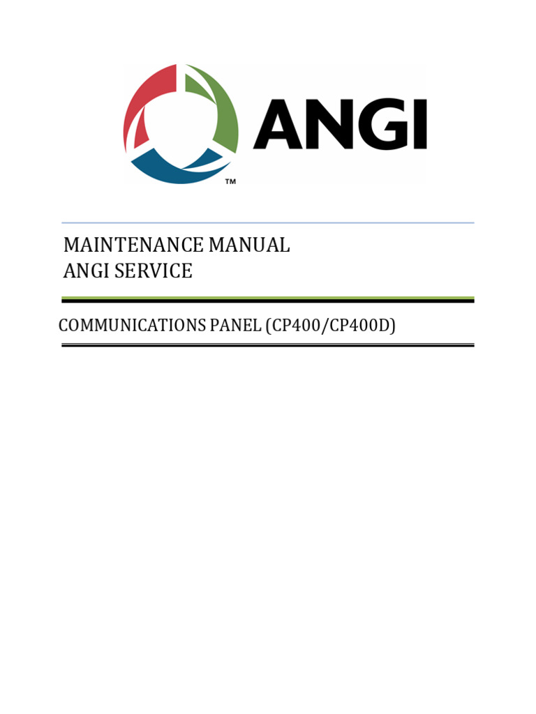 CP400/CP400D Maintenance Manual | PDF | Computer Network | Ip Address