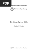 Revising Algebra Skills: Jackie Nicholas