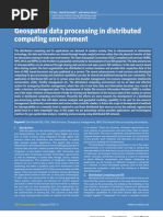 Geospatial Data Processing in Distributed Computing Environment