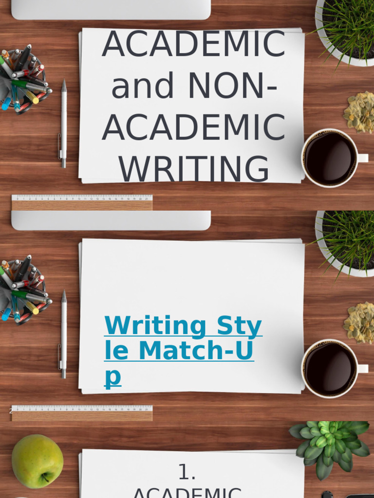 Academic vs. Non-Academic Writing Guide | PDF | Citation | Thesis