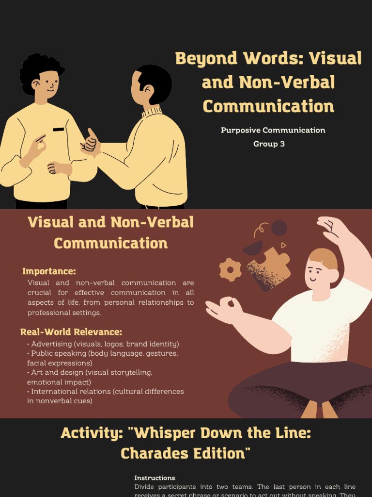 Visual and Non-Verbal Communication | PDF | Nonverbal Communication ...