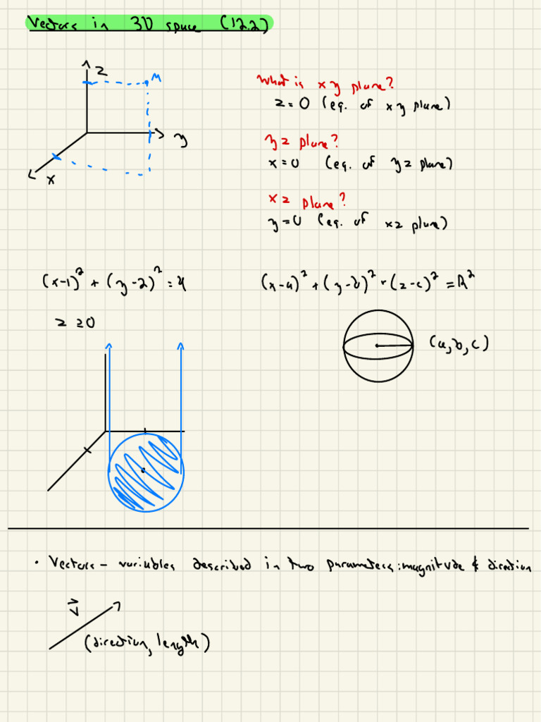 Understanding Vectors in 3D Space | PDF | Algebra | Linear Algebra