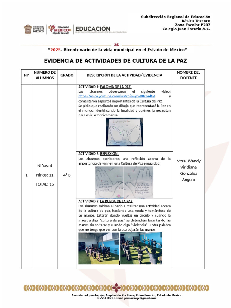 15PPR3064I Formato de Cultura de La Paz | PDF