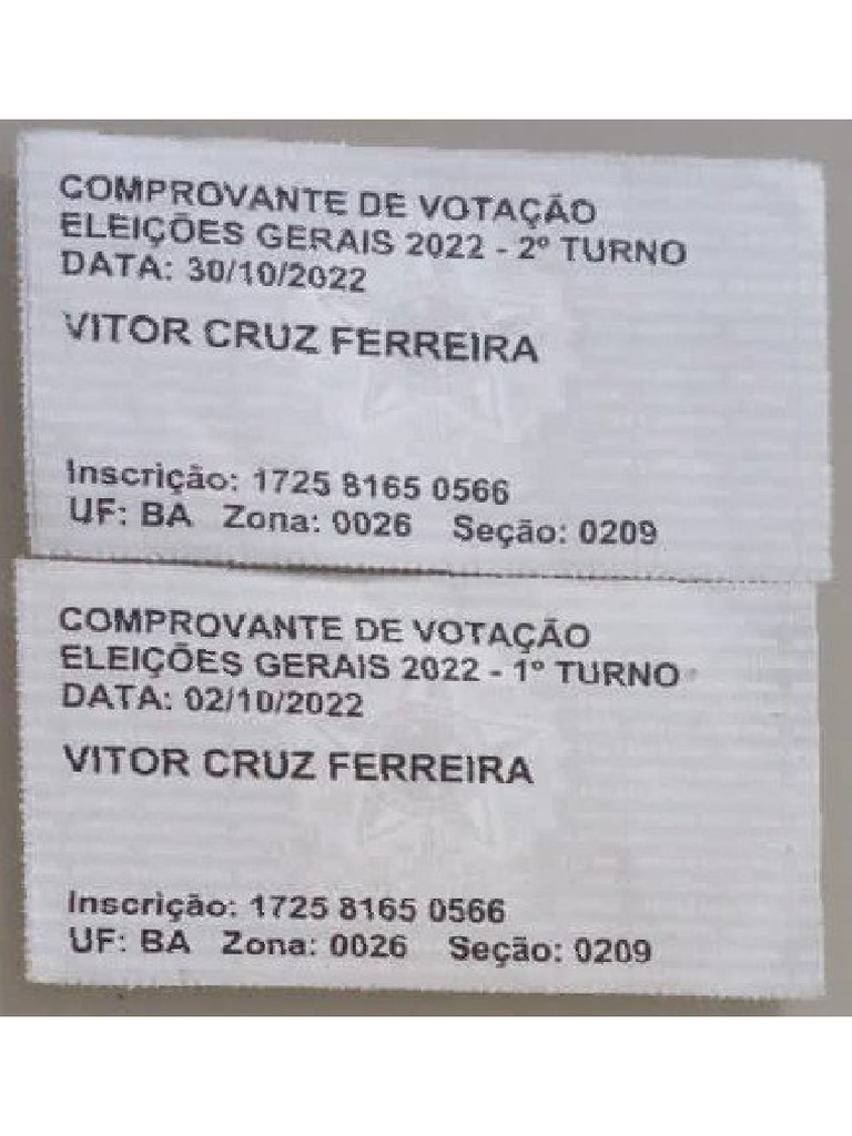 Comprovante de Votação | PDF