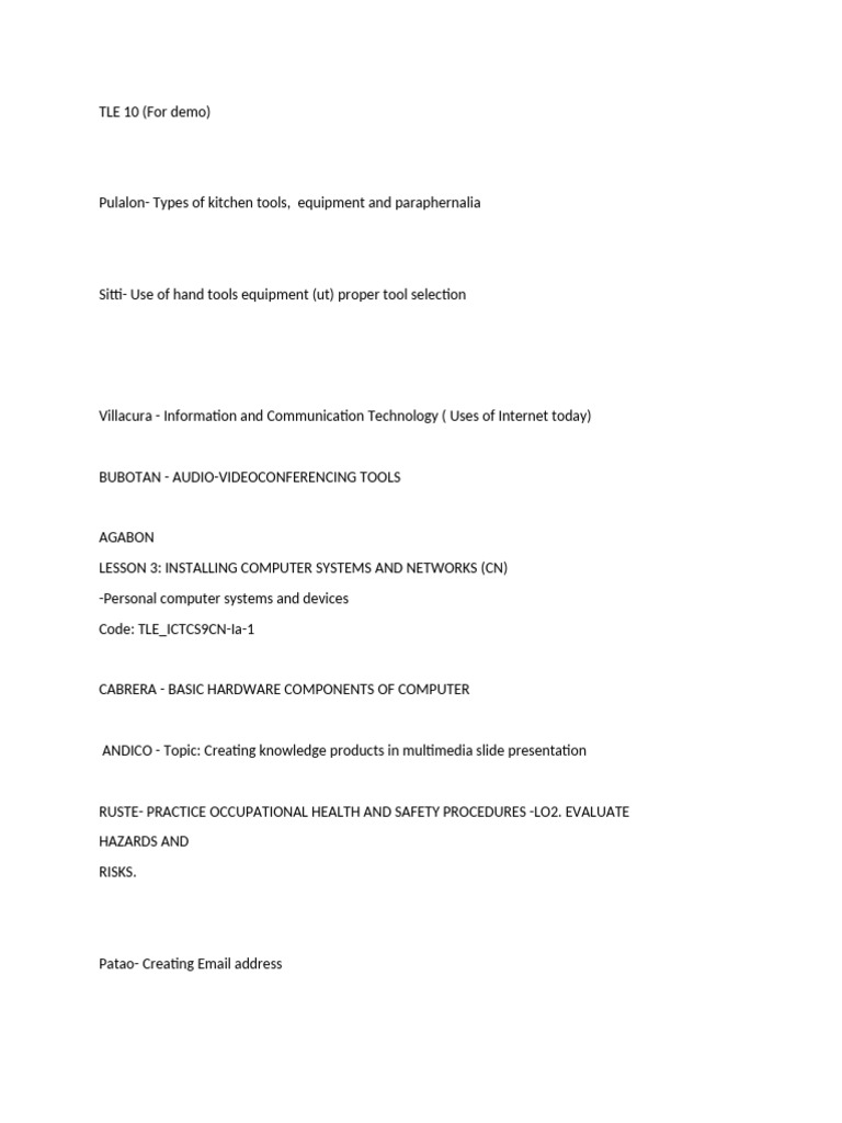 Tle 10 | PDF