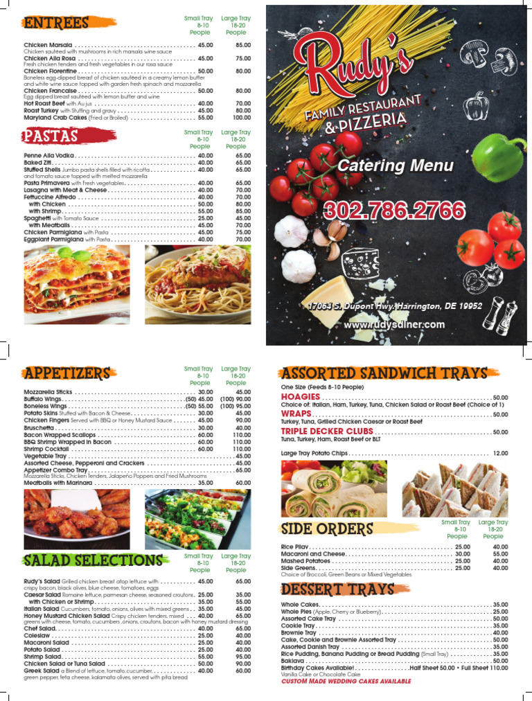 Rudyscateringmenumay 20 PRINT | PDF | Salad | Turkey Meat