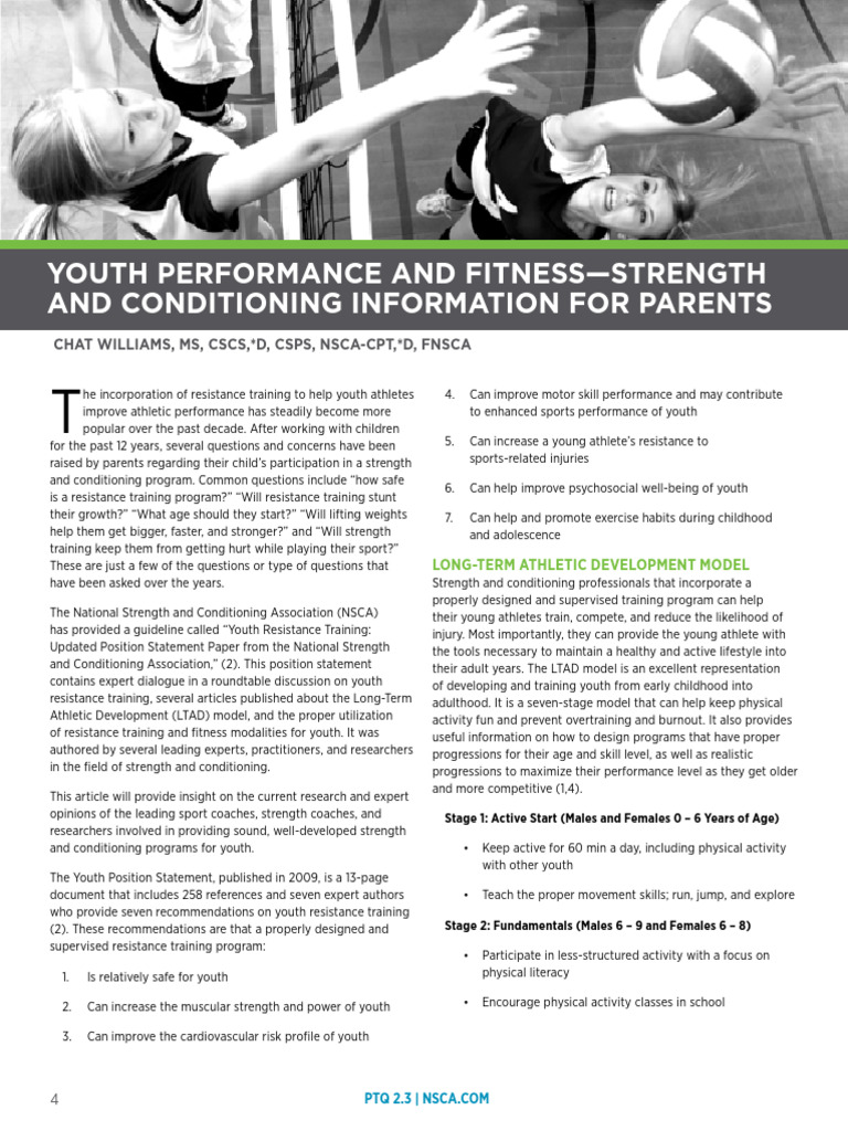 Ptq2.3 Youth Performance | PDF | Strength Training | Physical Fitness