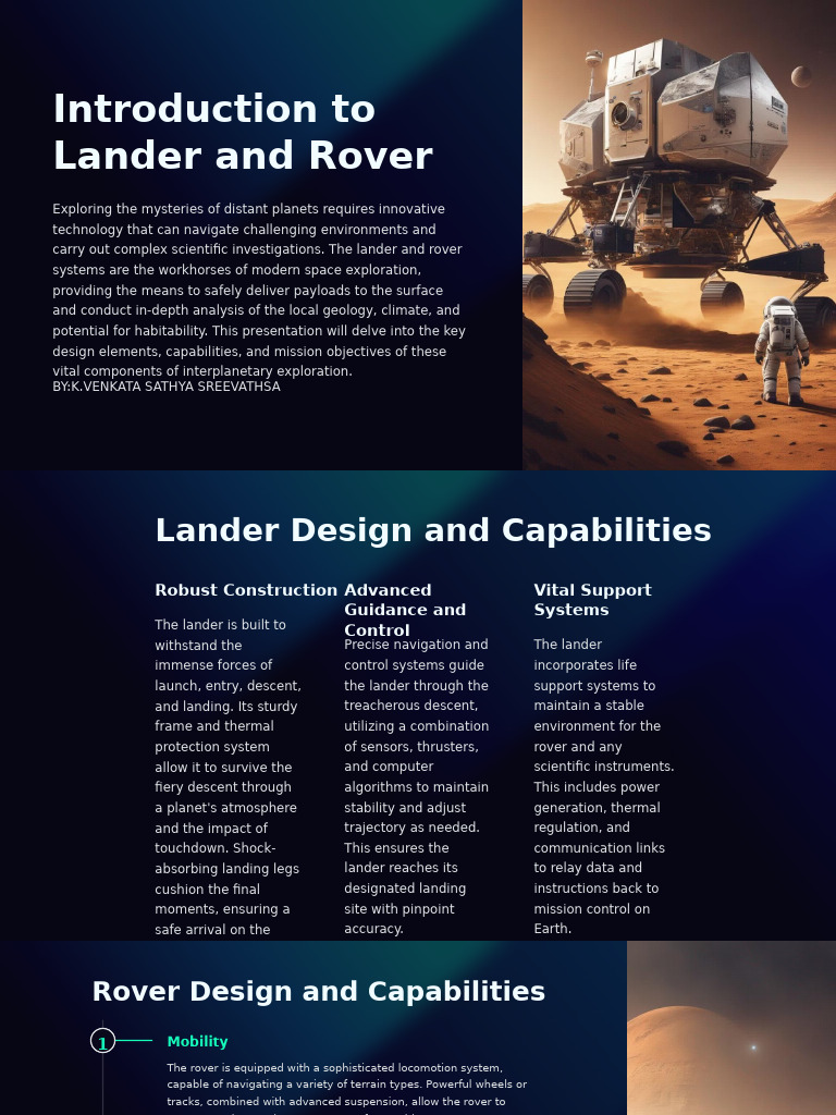 Introduction-to-Lander-and-Rover_day1 task | PDF | Rover (Space ...