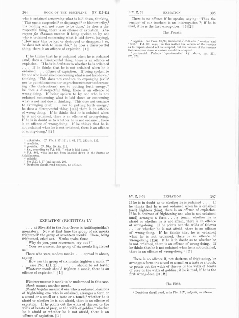 Monastic Expiation Rules Explained | PDF