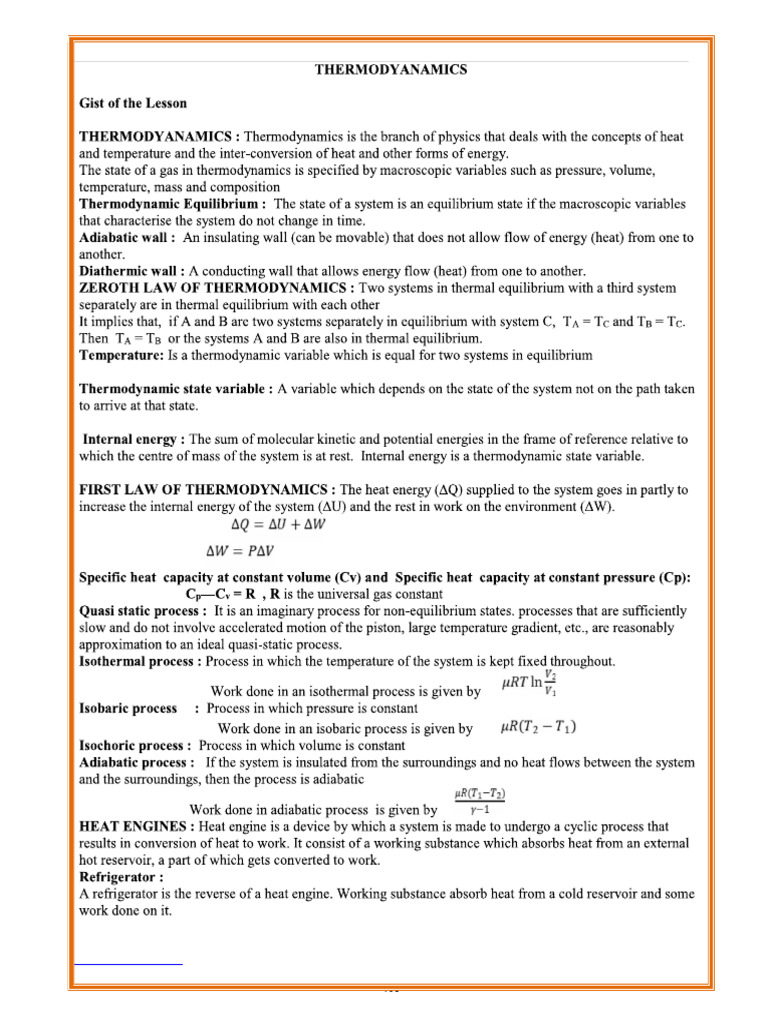 Thermodynamics | PDF