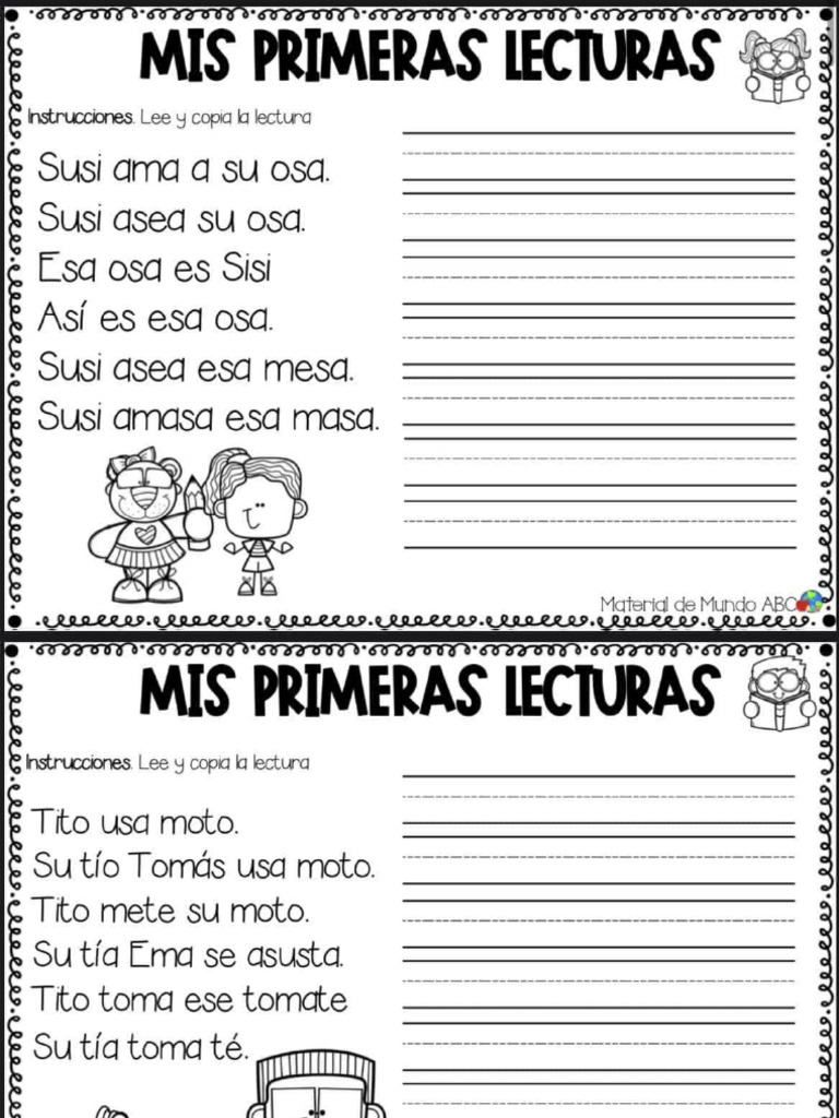 Mis-primeras-lecturas-con-ejercicio-de-escritura | PDF