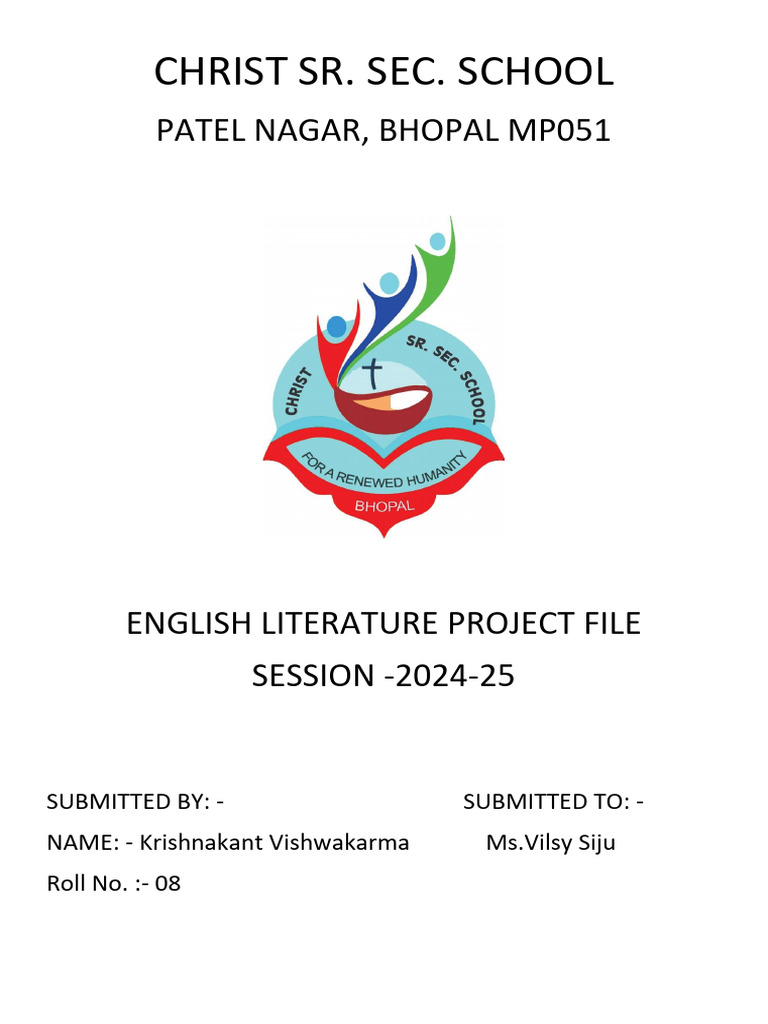 English Literature Project by Krishnakant | PDF