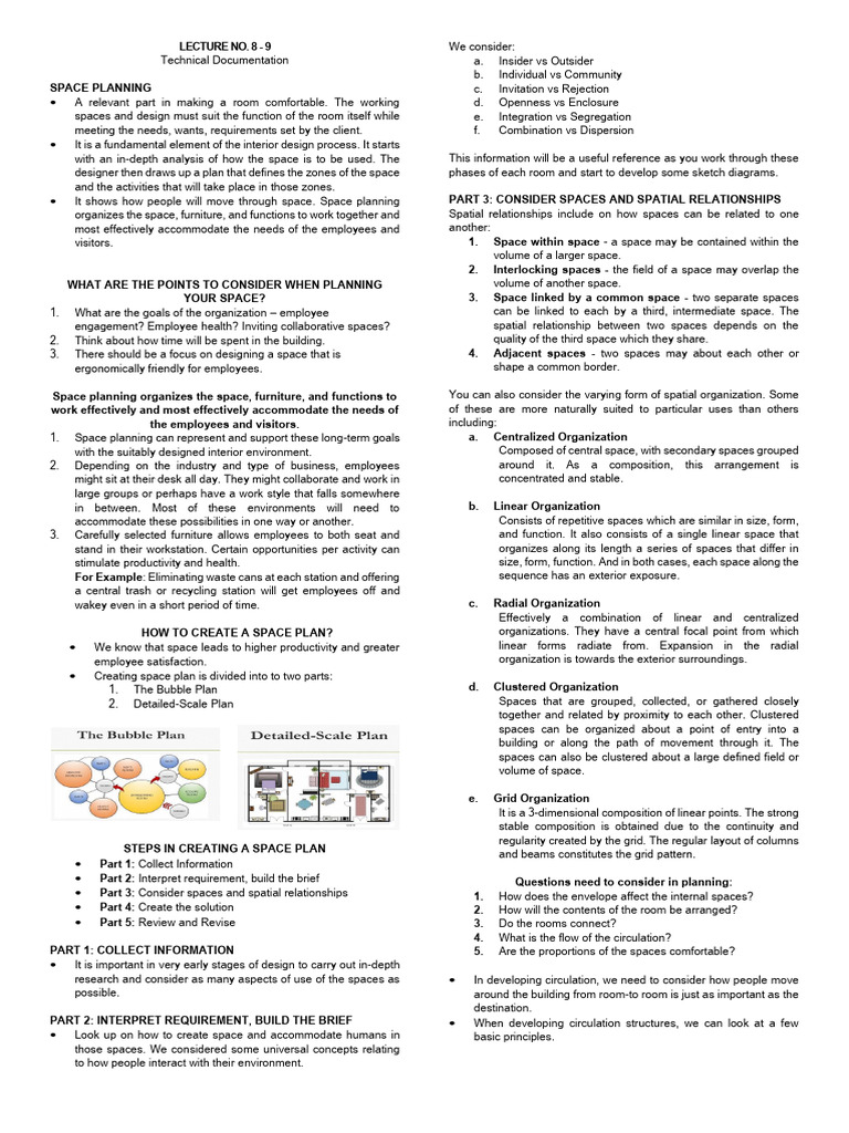 Space Planning for Effective Design | PDF | Specification (Technical ...