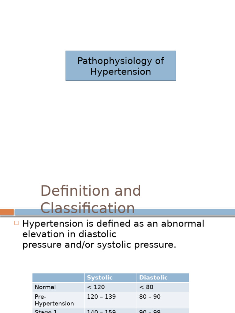 Understanding Hypertension: Types and Mechanisms | PDF | Blood Pressure ...