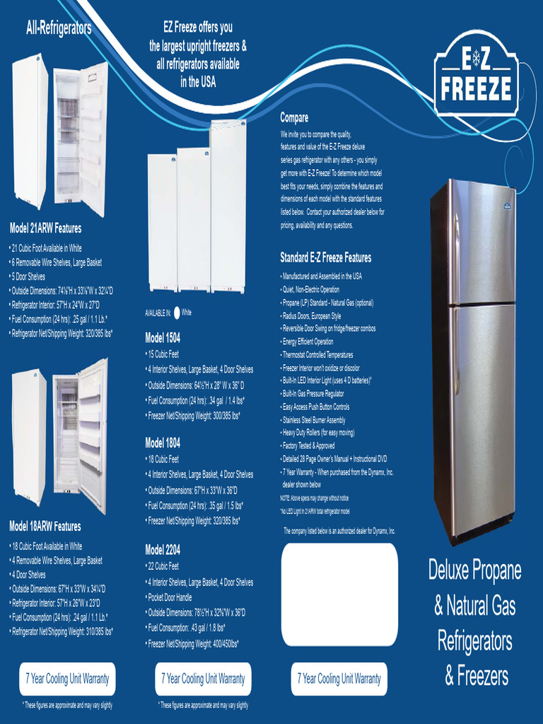 2023 EZ Freeze Brochure | PDF | Refrigerator
