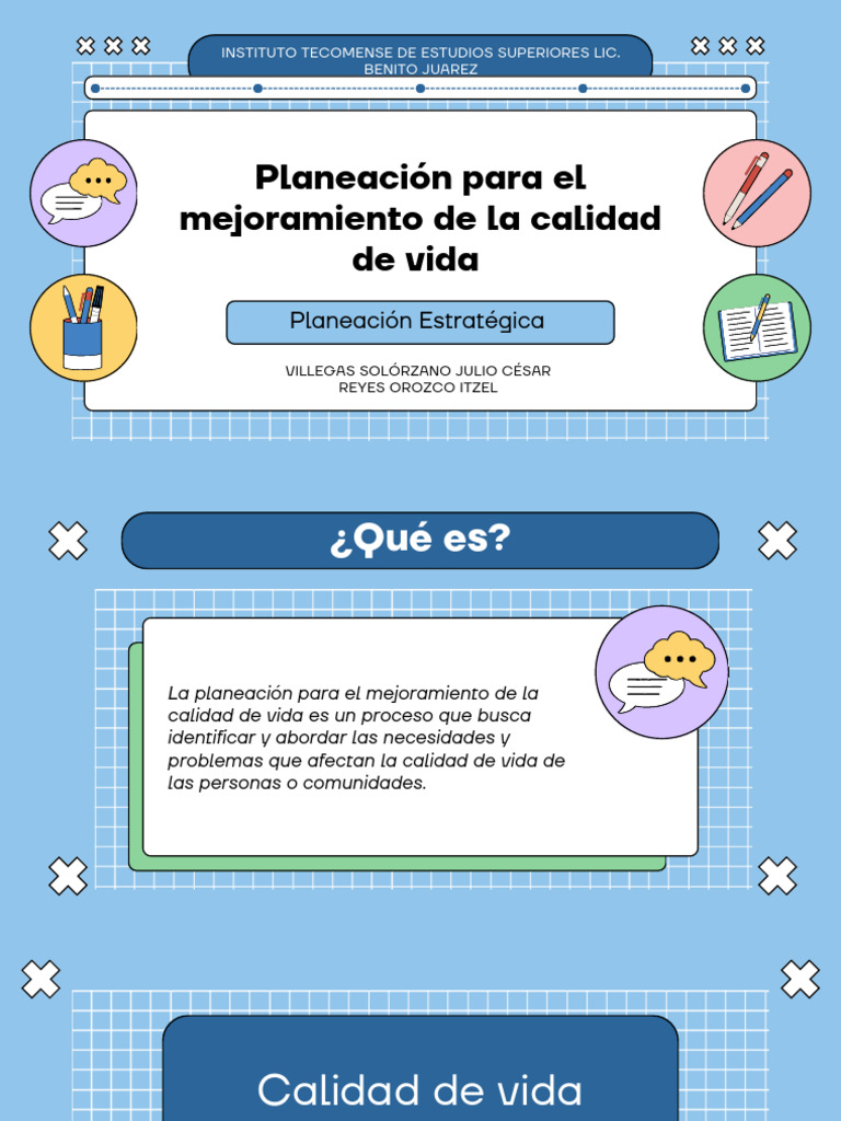 Planeación en La Calidad de Vida | PDF | Planificación | Sustentabilidad