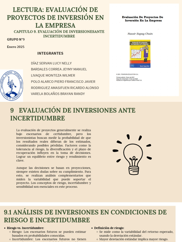 Evaluación de Inversiones y Riesgos | PDF | Riesgo | Incertidumbre