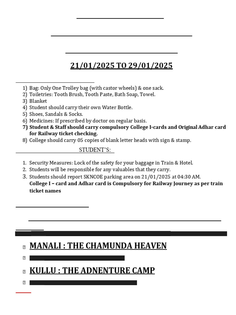 things-to-carry-hotel-details-skncoe-pdf