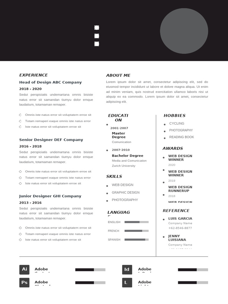 Tatiana Aksakov - Design Professional Resume | PDF | Editing Software ...