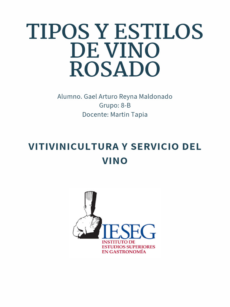 Tipos y características del vino blanco | PDF | Vino | Viticultura
