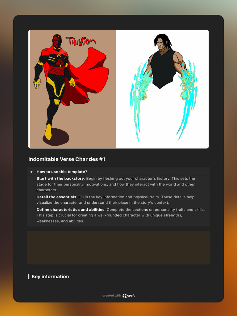 Indomitable Character Creation Guide | PDF
