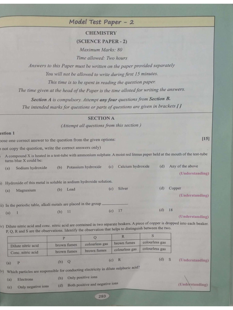 Model Test Paper - 2 | PDF