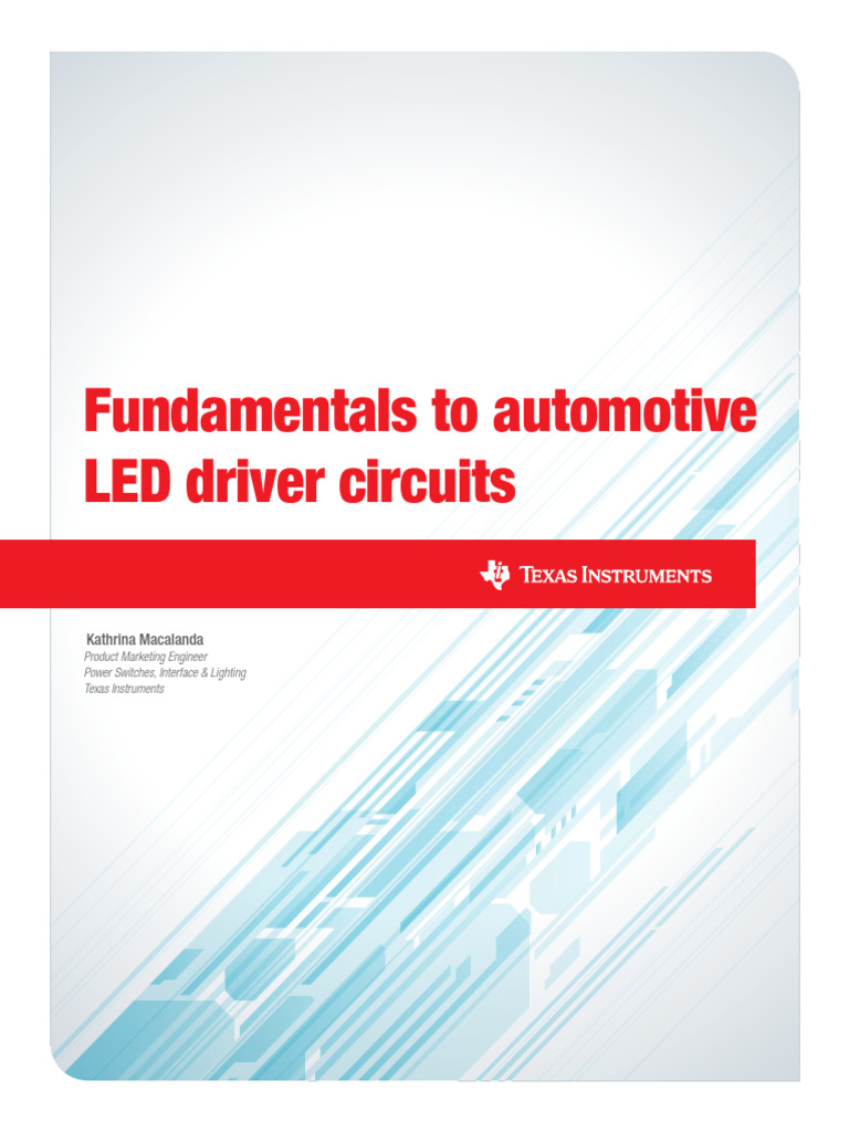 Automotive LED Driver Circuit Basics | PDF | Amplifier | Bipolar ...