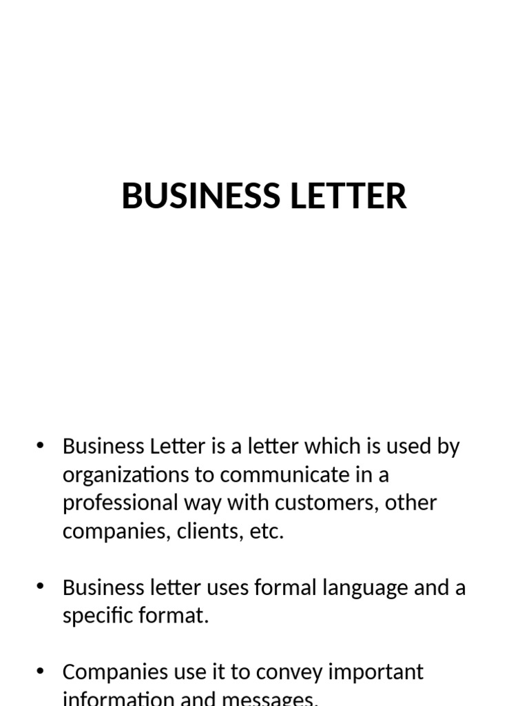 Business Letter | PDF