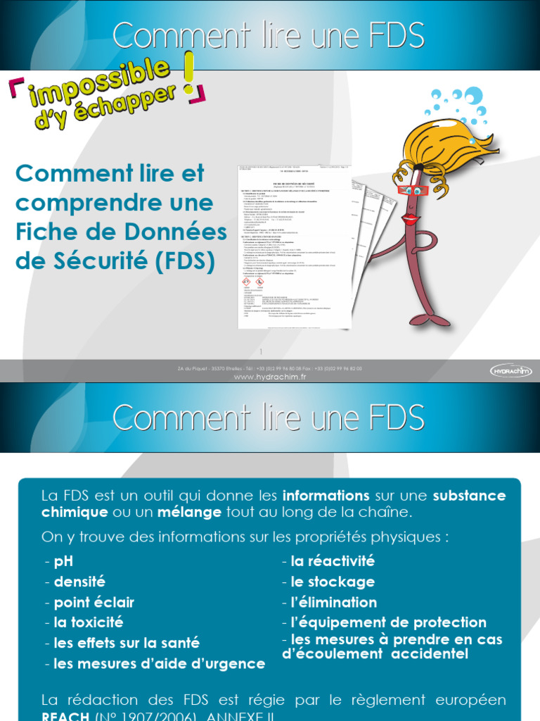 Lecture et compréhension des FDS | PDF | Substances chimiques ...