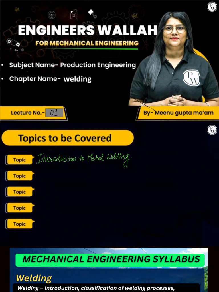 Welding 01 - Class Notes | PDF