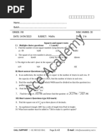GLOW Math Exempler | PDF | Rational Number | Numbers