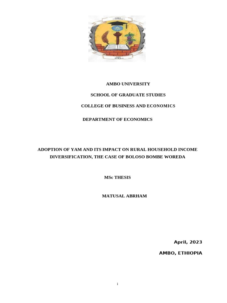 3rd Draft Matusal Frist Thesis Draft 2023 | PDF