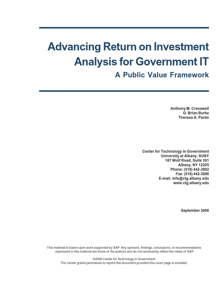 Advancing Roi | PDF | Return On Investment | Risk