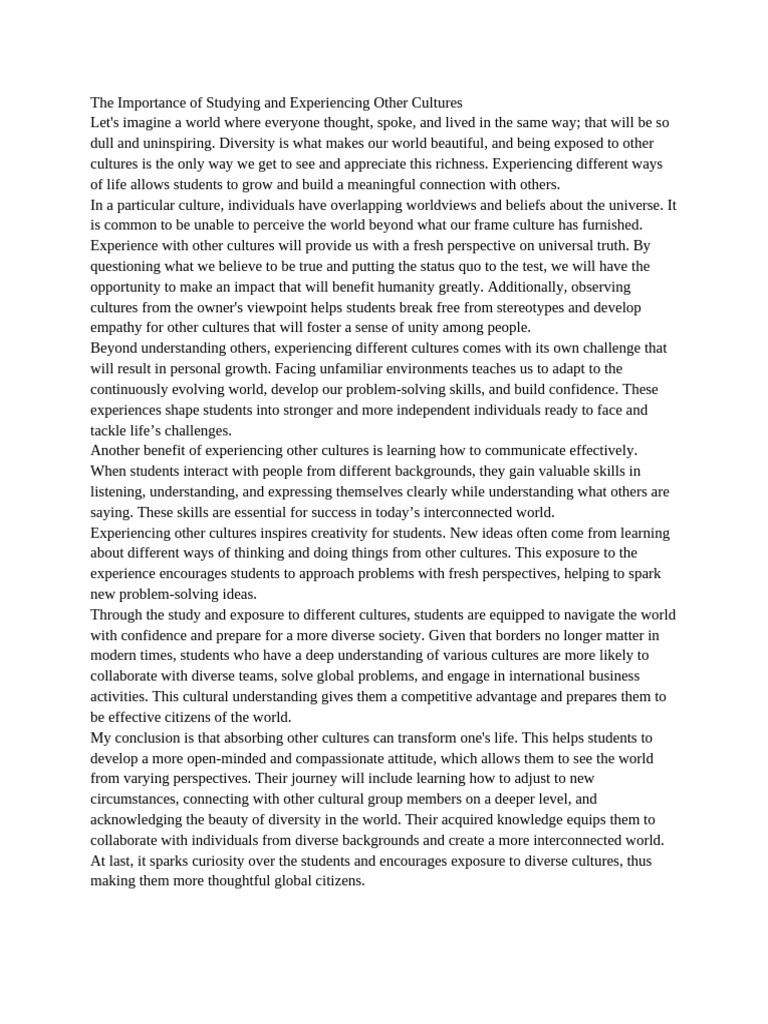 Final Essay For ACLIP by Zelalem Mulugeta | PDF | Creativity | Behavior ...