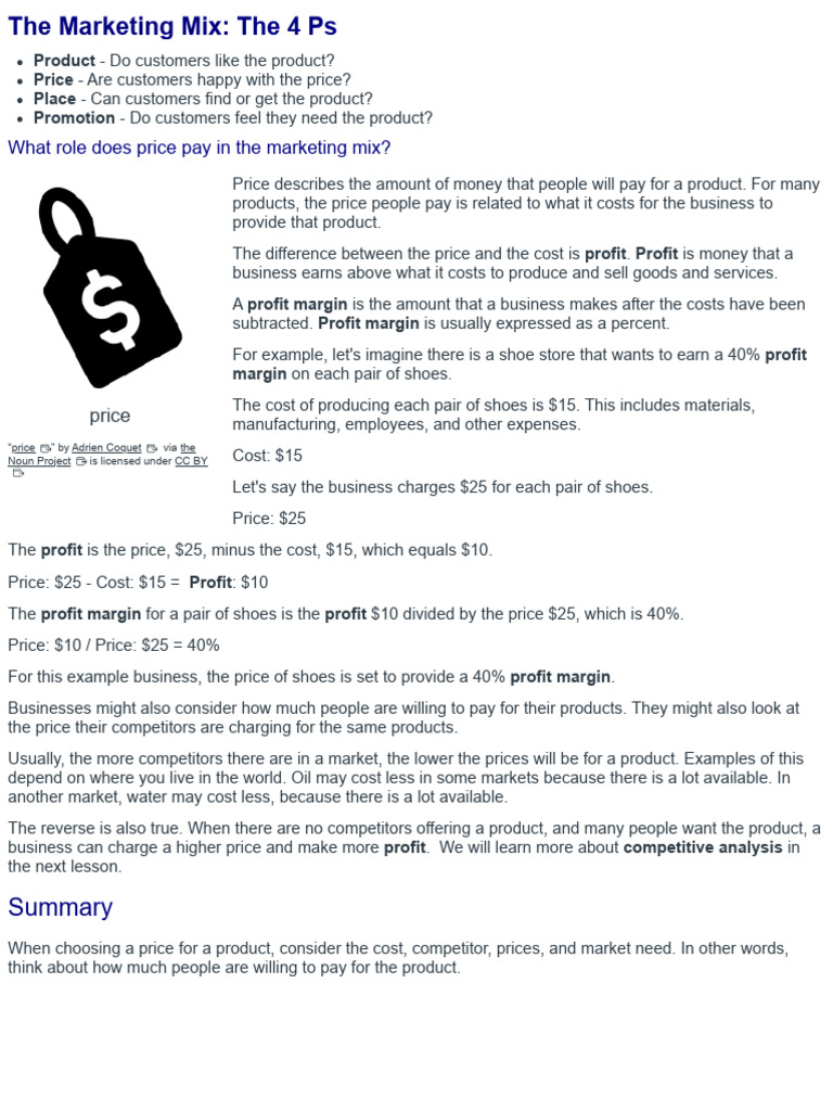 Understanding Price in Marketing Mix | PDF | Prices | Profit (Economics)