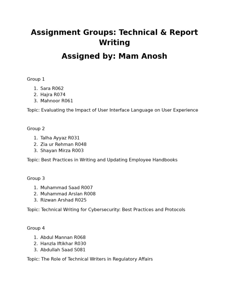 Assignment Groups | PDF | Communication | Human Communication