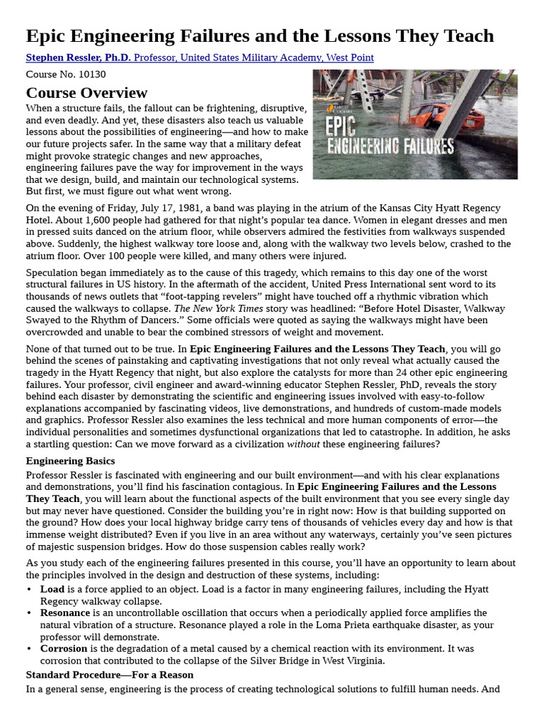 Lessons from Epic Engineering Failures PDF Chernobyl Disaster