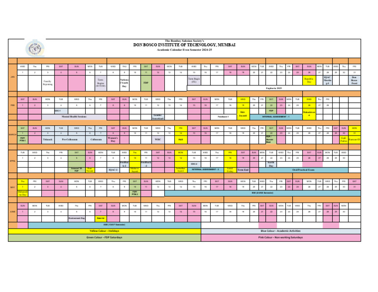 Academic Calendar 2024-25 Overview | PDF
