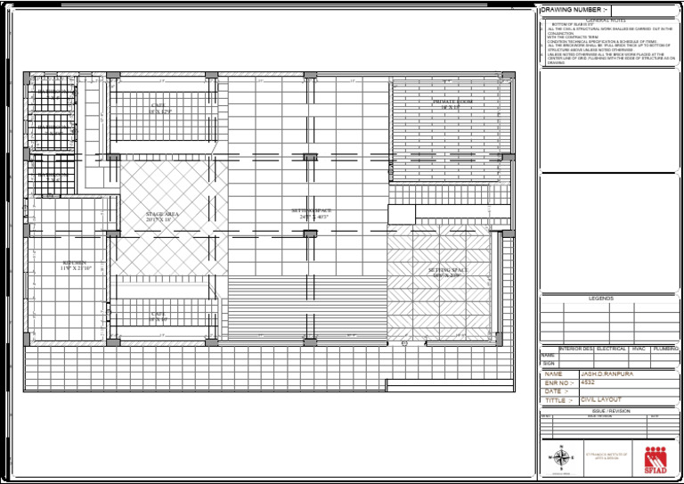 Civil Layout for St. Francis Institute | PDF