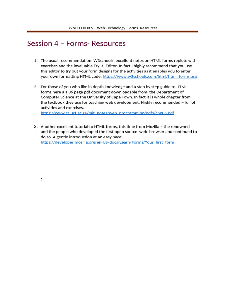 Resources Session 4 | PDF