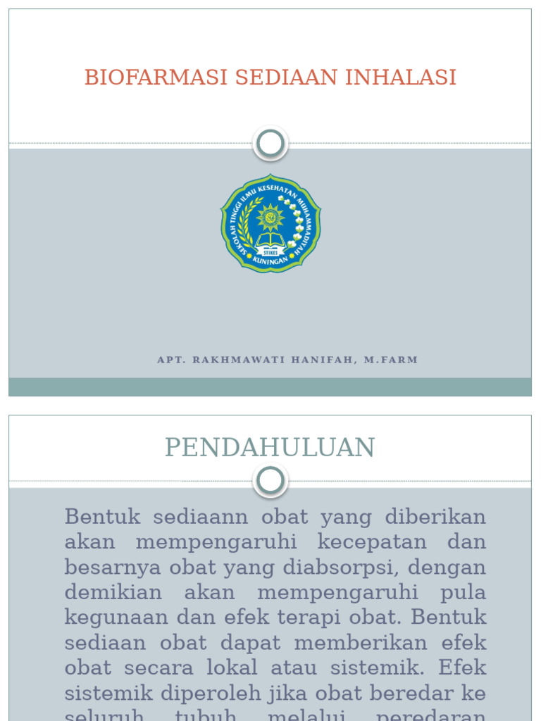 Panduan Terapi Inhalasi Obat | PDF