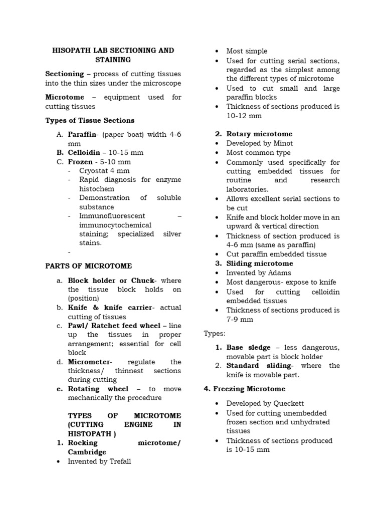 Sectioning Mounting Pdf Staining Dye