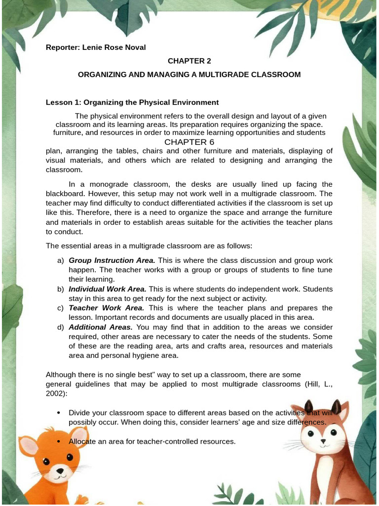 Managing Multigrade Classroom Dynamics | PDF | Classroom | Learning