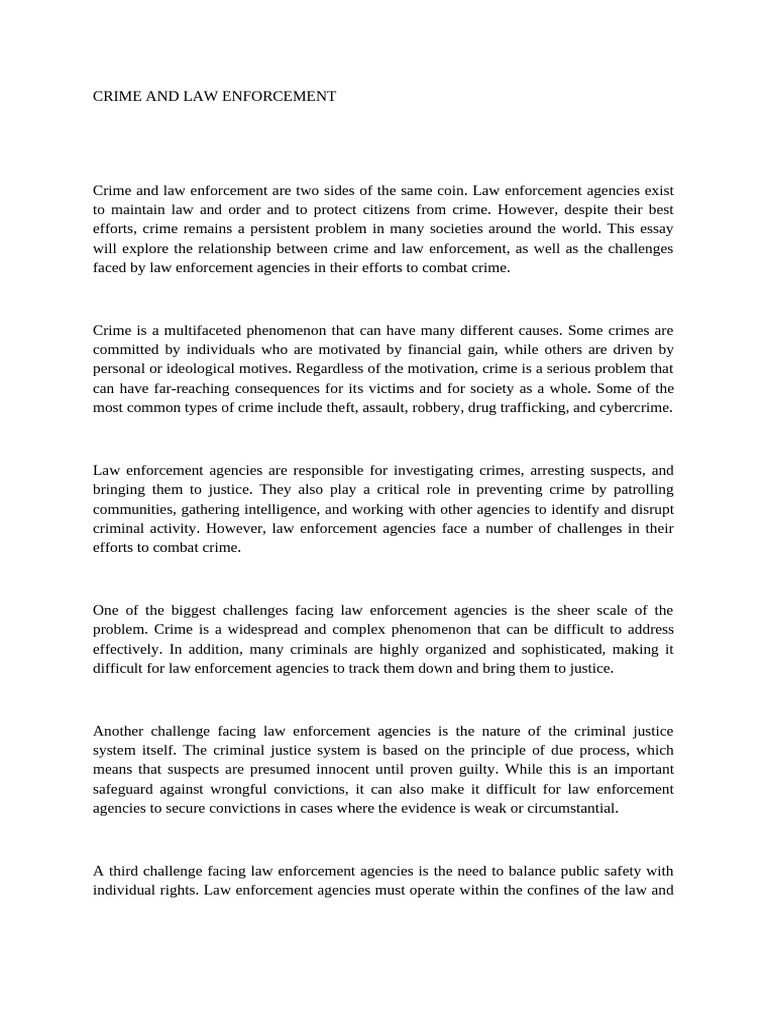 Crime and Law Enforcement | PDF | Crimes | Crime & Violence
