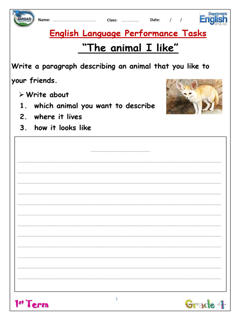 English Language Task Instructions | PDF
