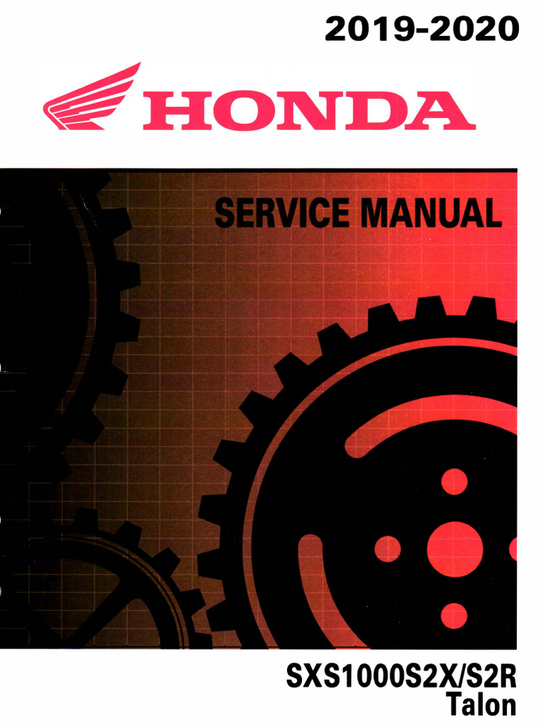 ホンダ　英語版　VTR1000SP-Y サービスマニュアル Honda Talon SXS Service Manual | PDF | Motor Oil | Engines